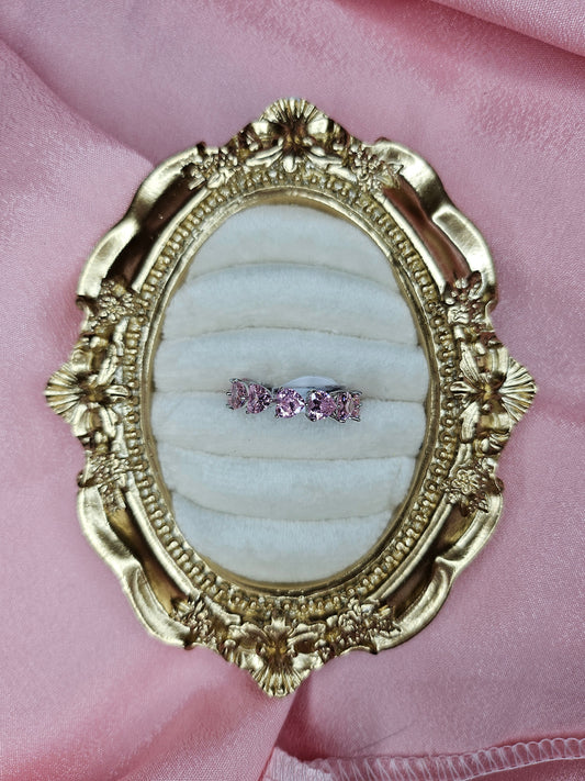 Pink Hearts ring
